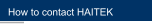 How to contact HAITEK